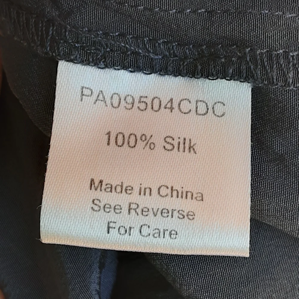 Parker Navy 100% Silk 3/4 Sleeve Blouse.
